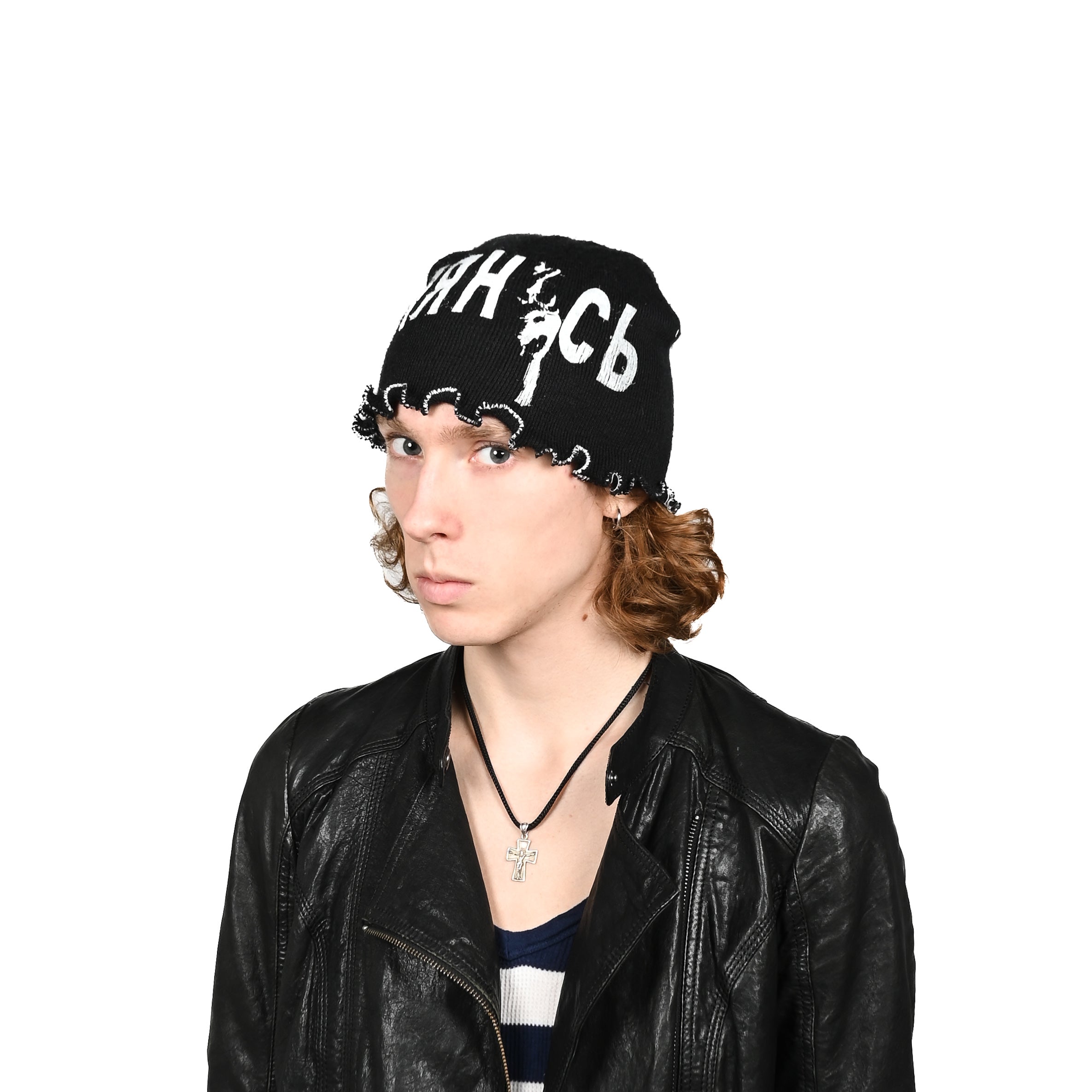 "KLYANUS" black bennie hat