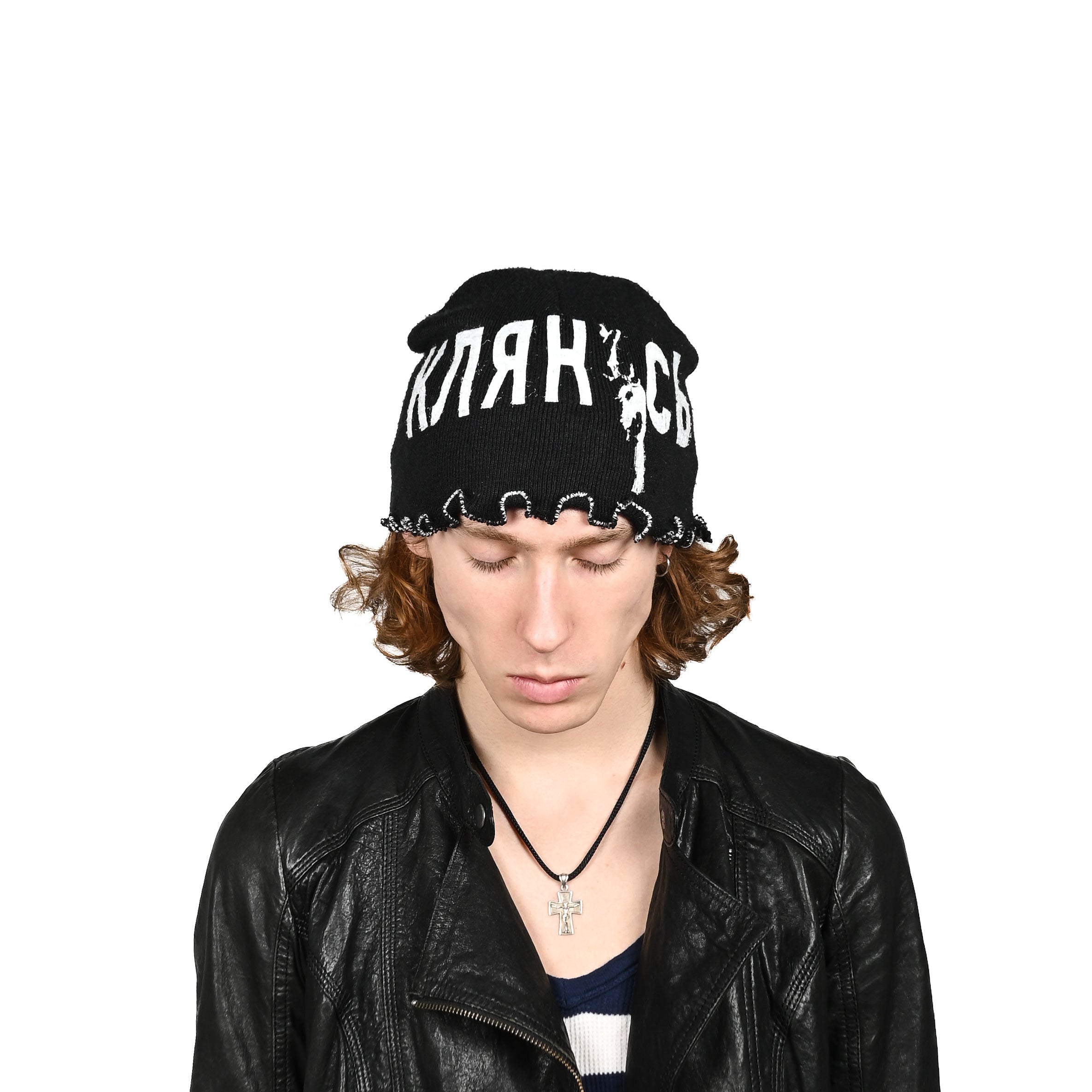 "KLYANUS" black bennie hat