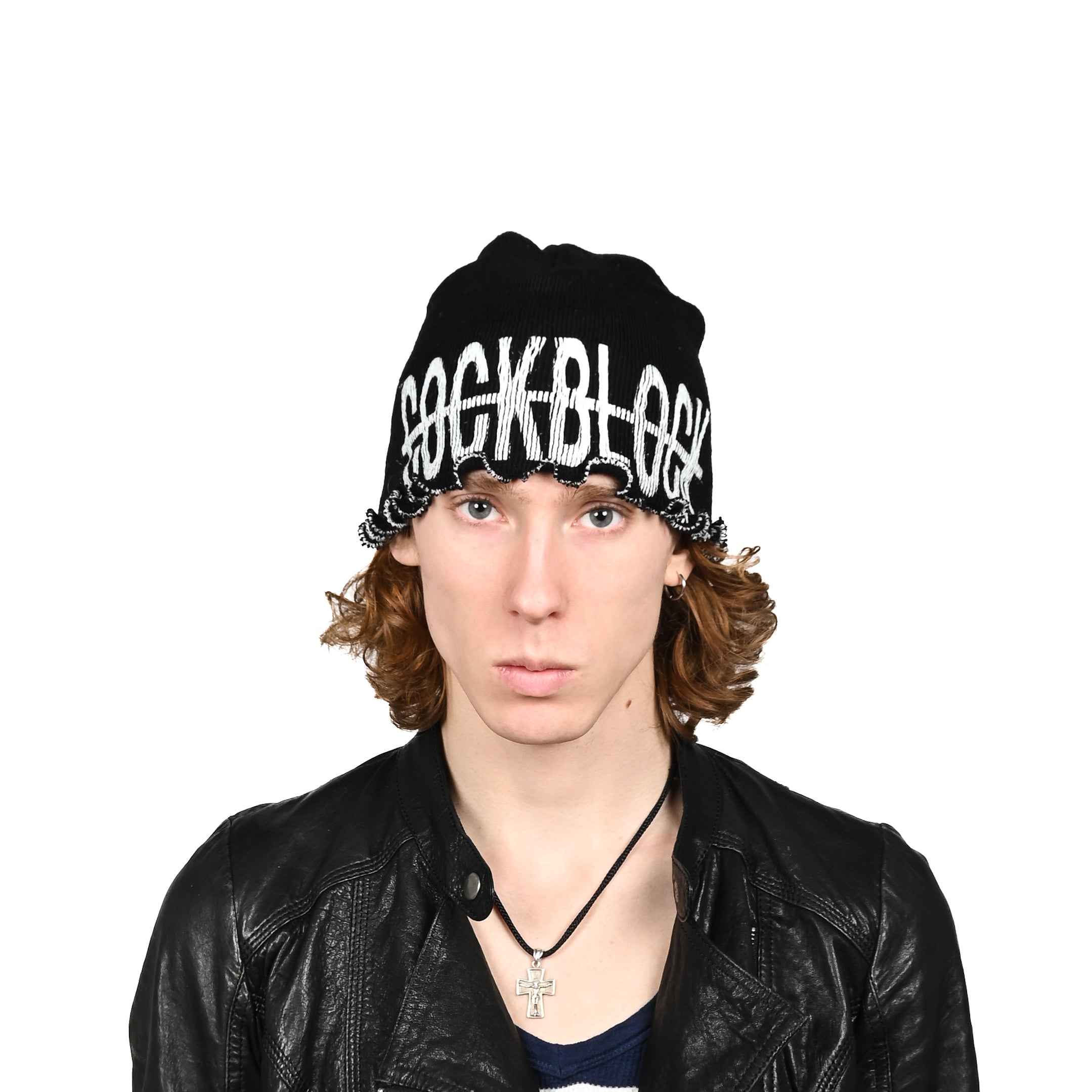 "COCKBLOCK" black bennie hat