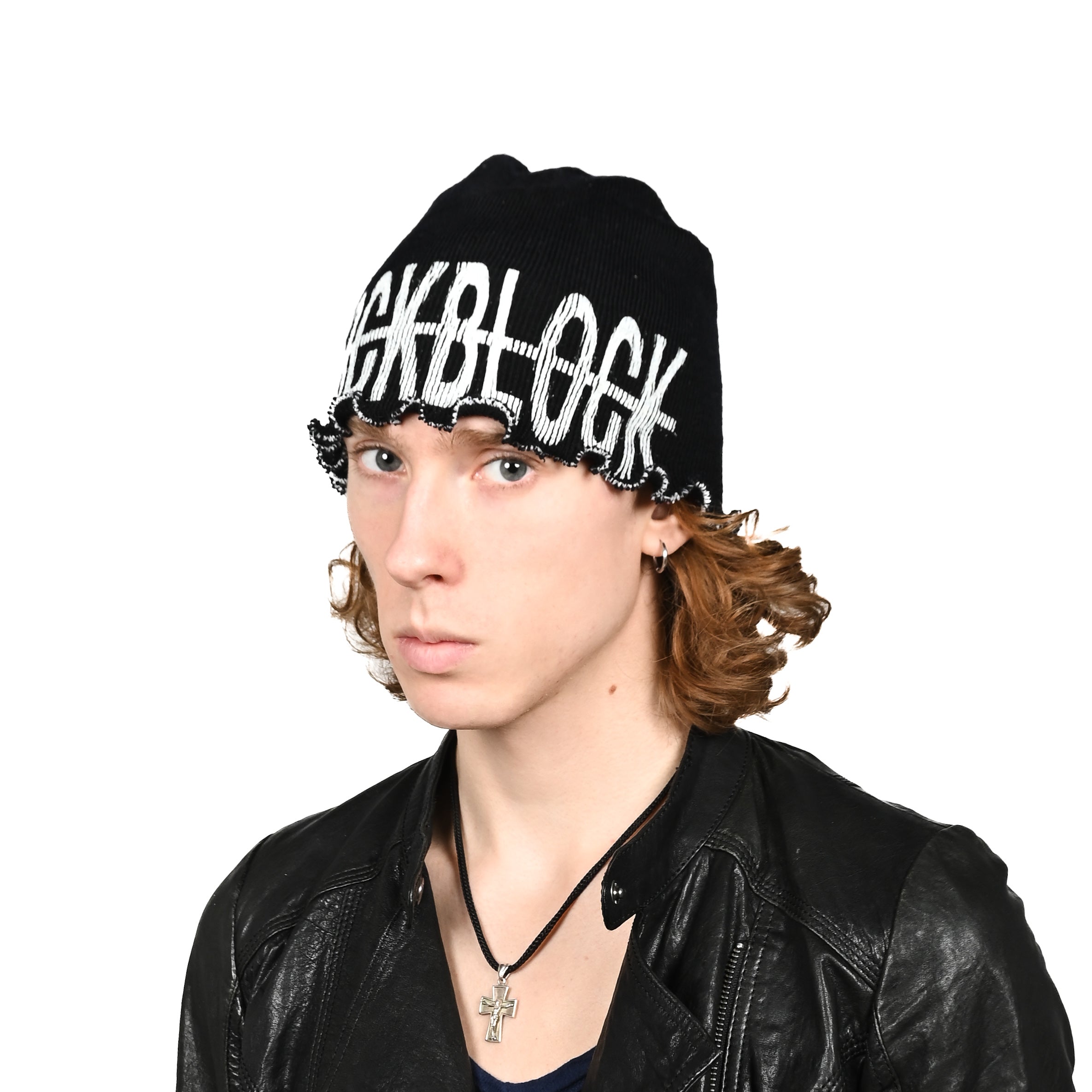 "COCKBLOCK" black bennie hat