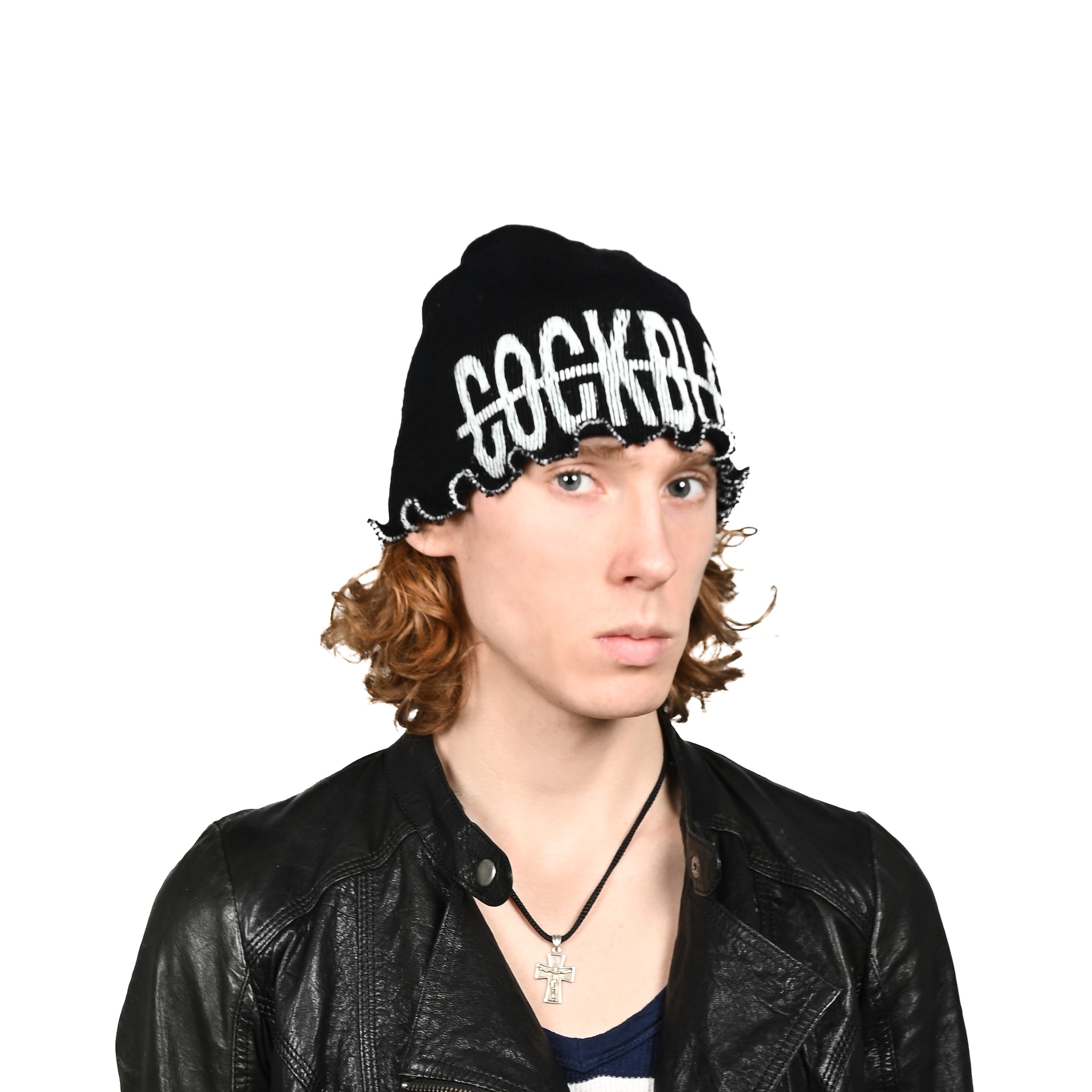 "COCKBLOCK" black bennie hat