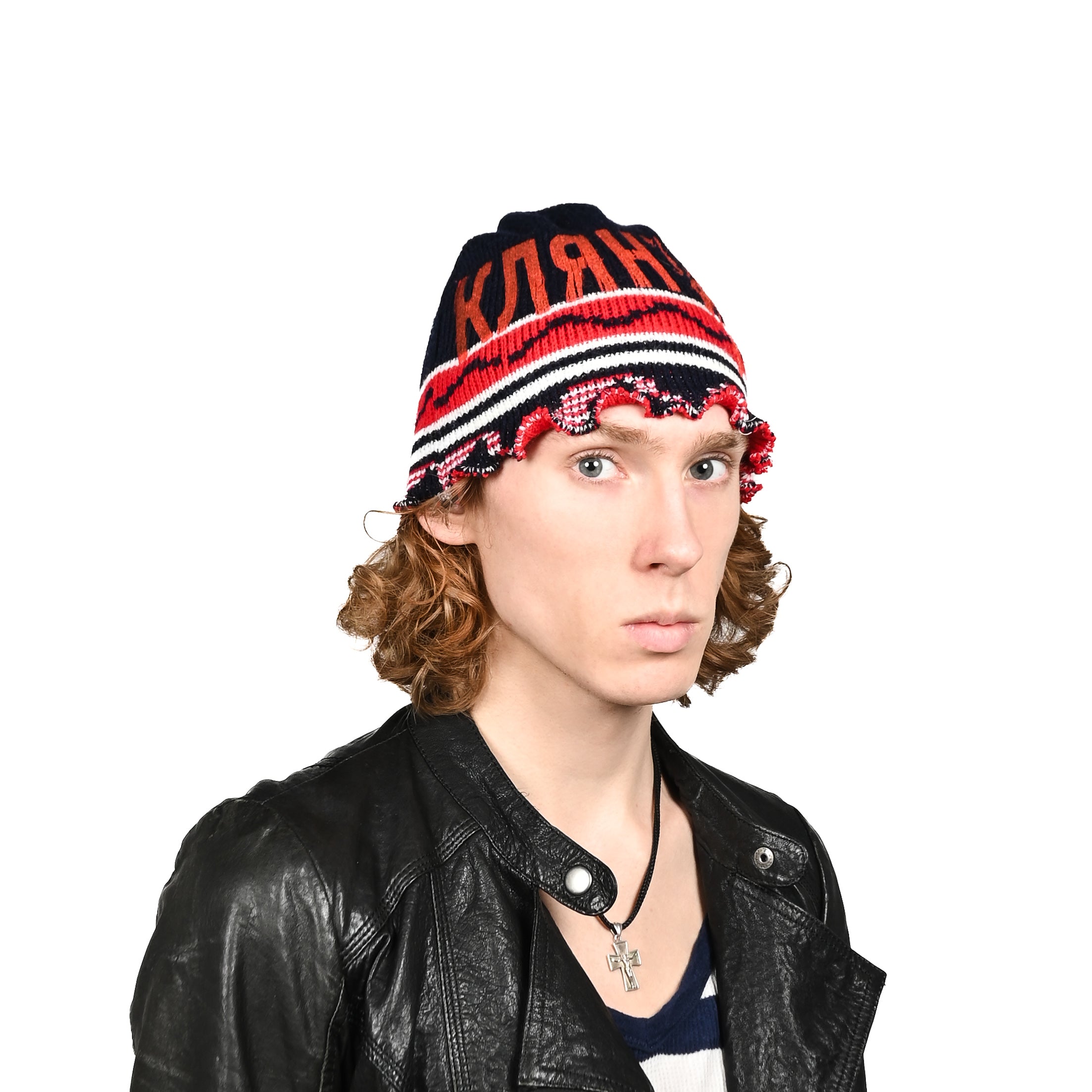 "KLYANUS" black/red bennie hat