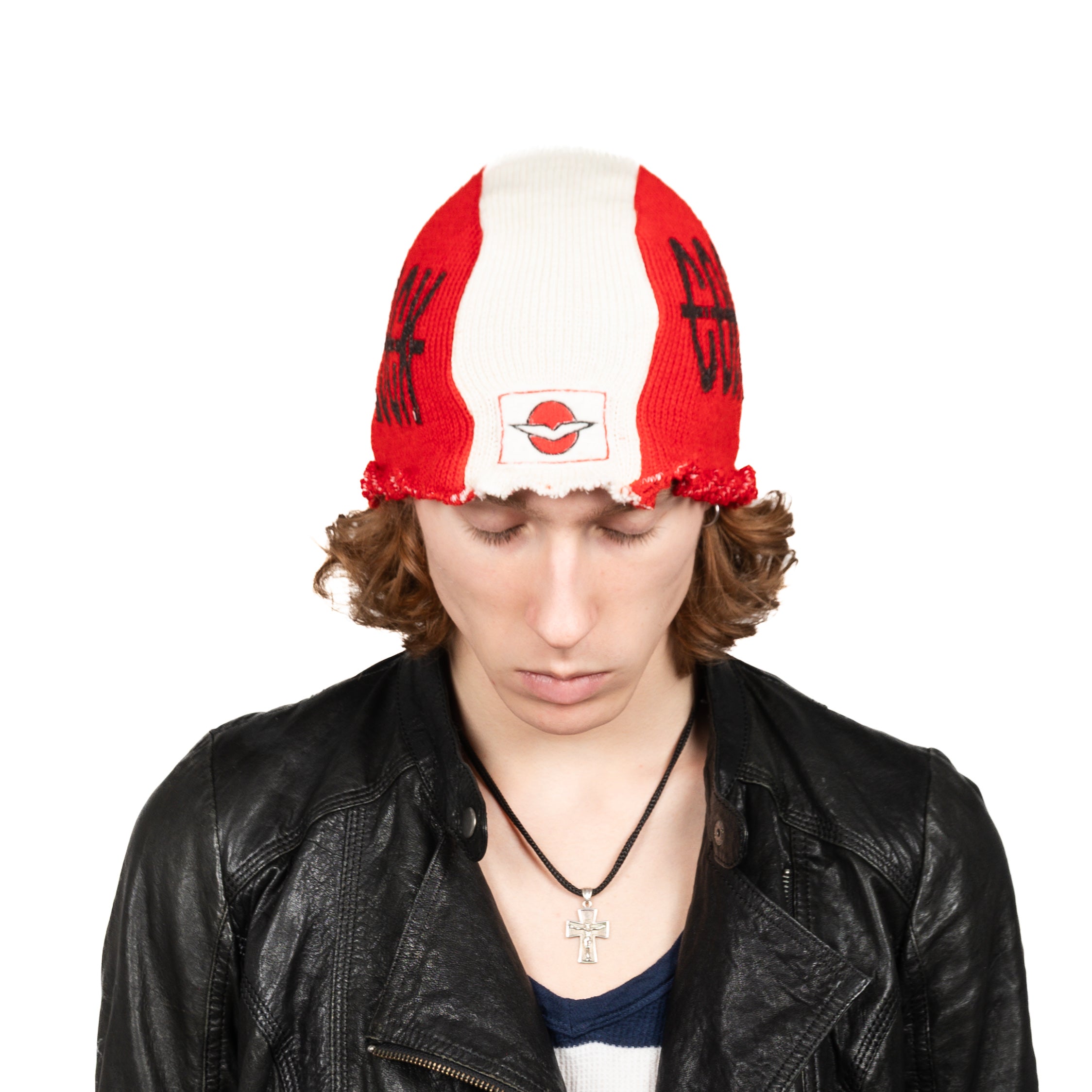"COCKBLOCK" red bennie hat