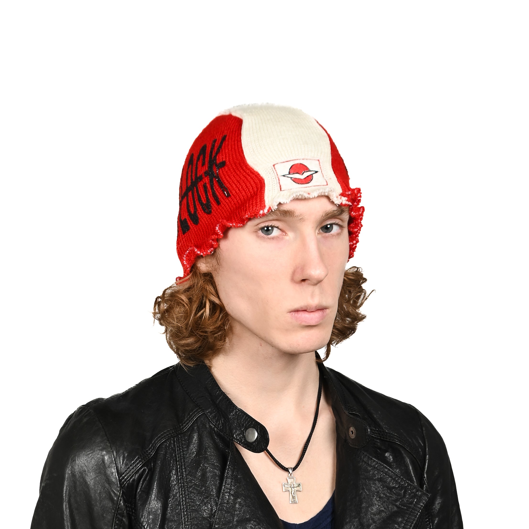 "COCKBLOCK" red bennie hat
