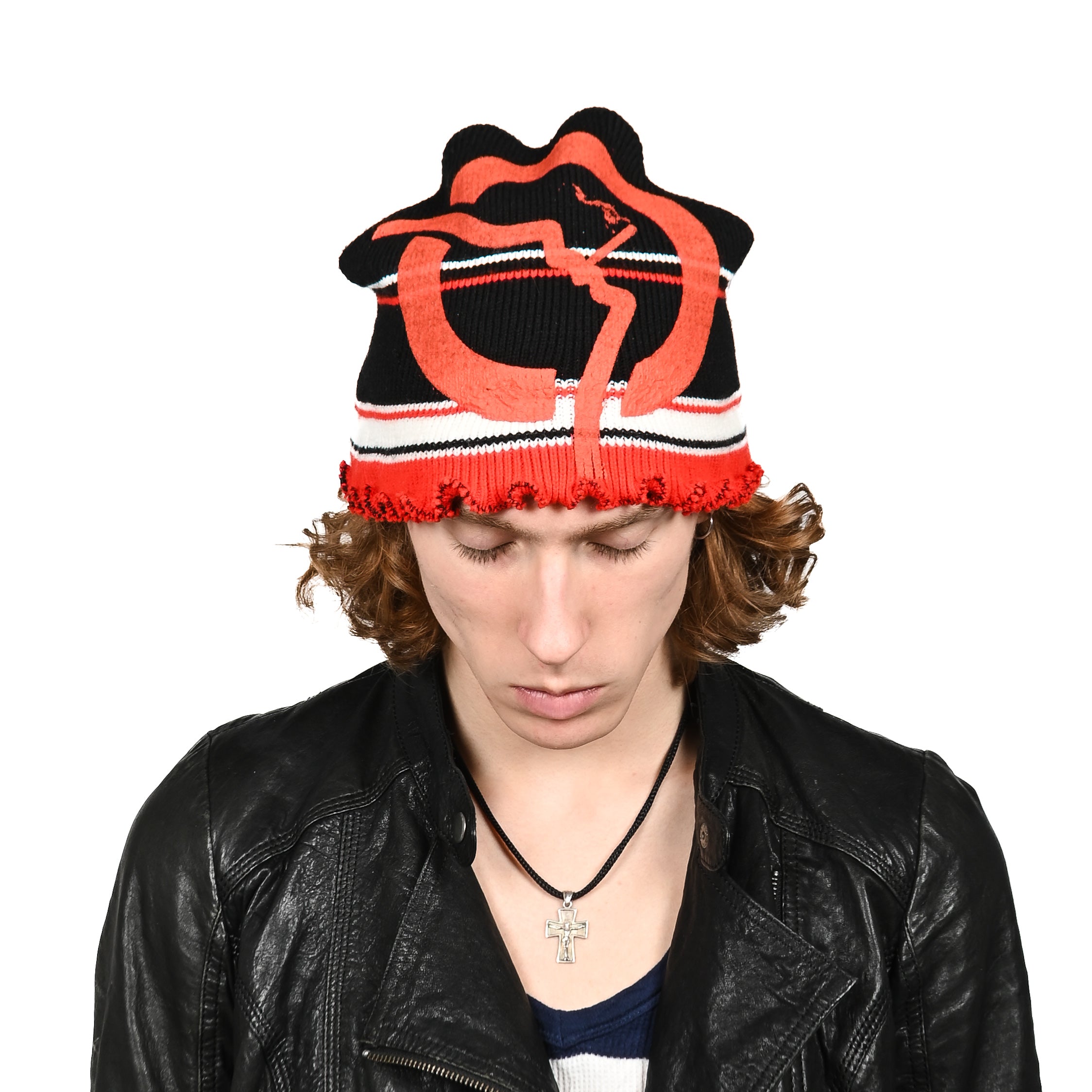 "FUK RAPT" red/black bennie hat