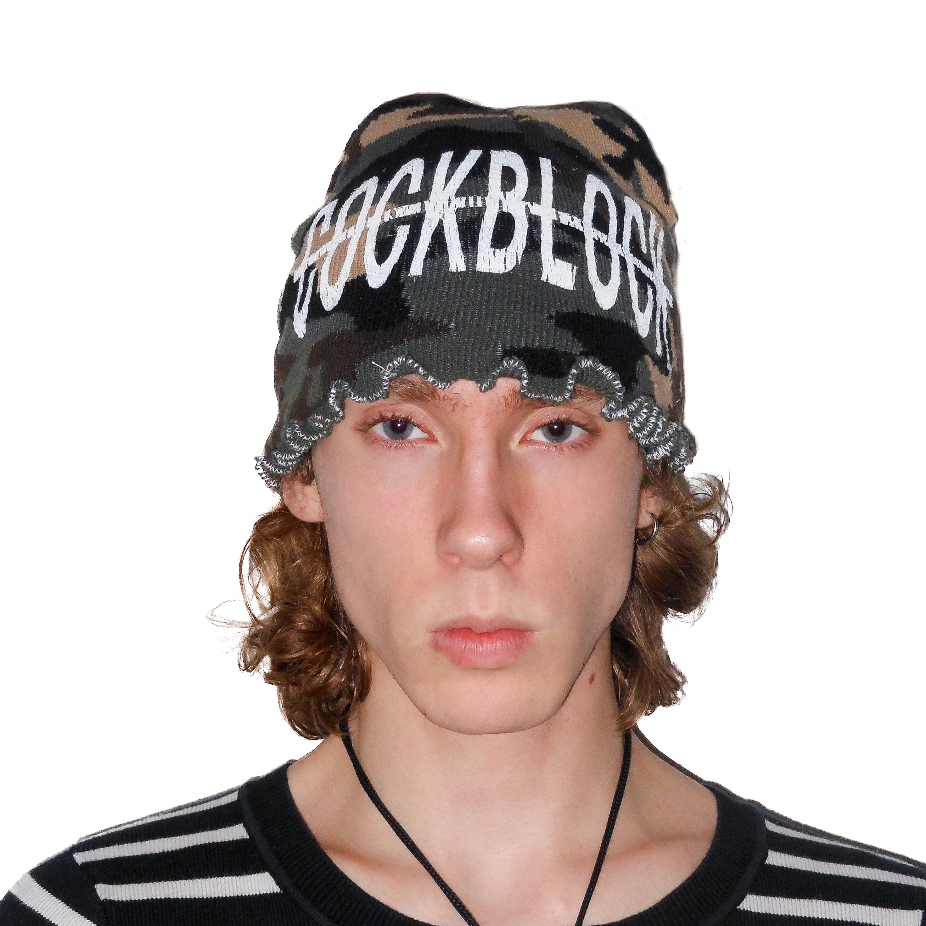 "COCKBLOCK" khaki camo bennie hat