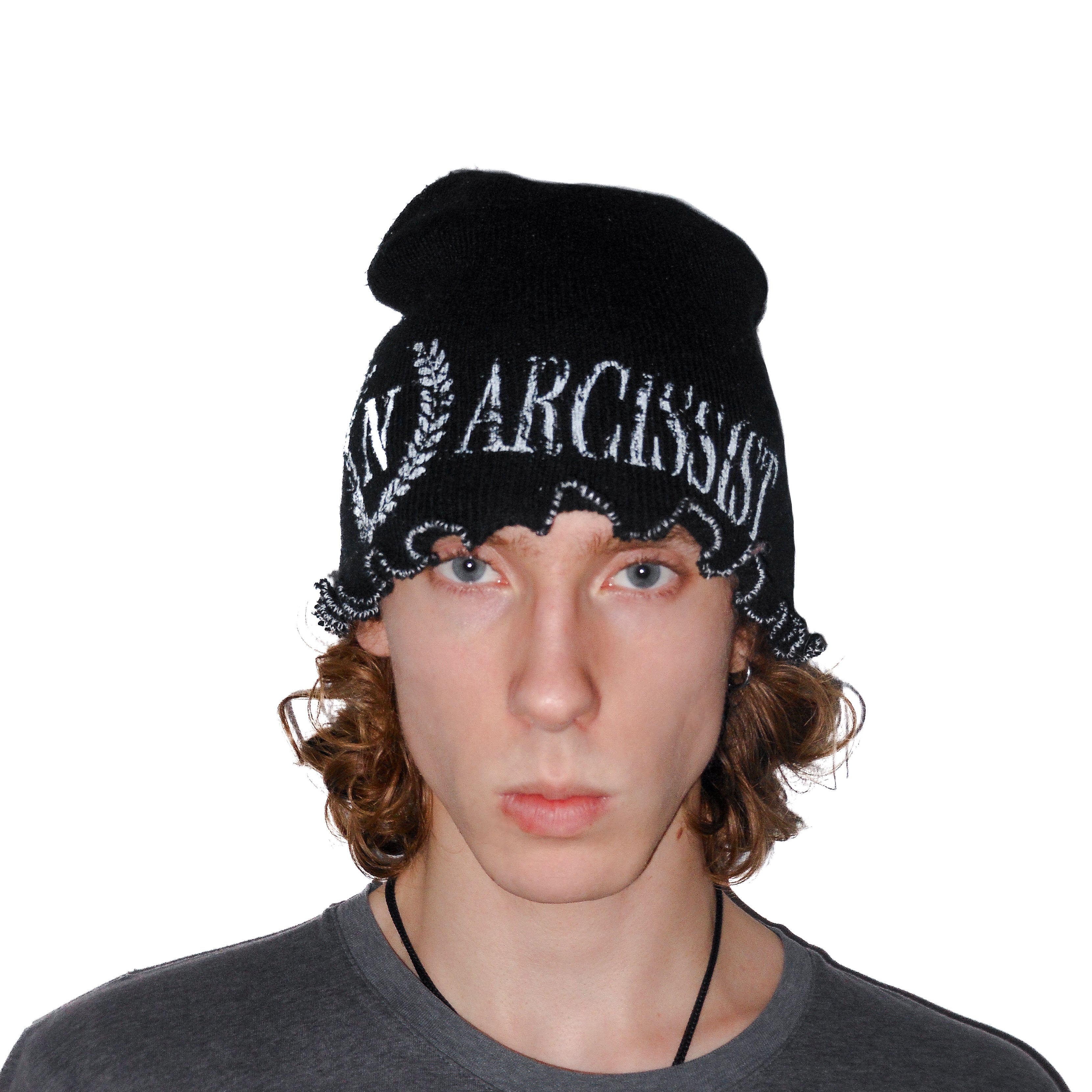 "NAPOLEON NARCISSIST" black bennie hat